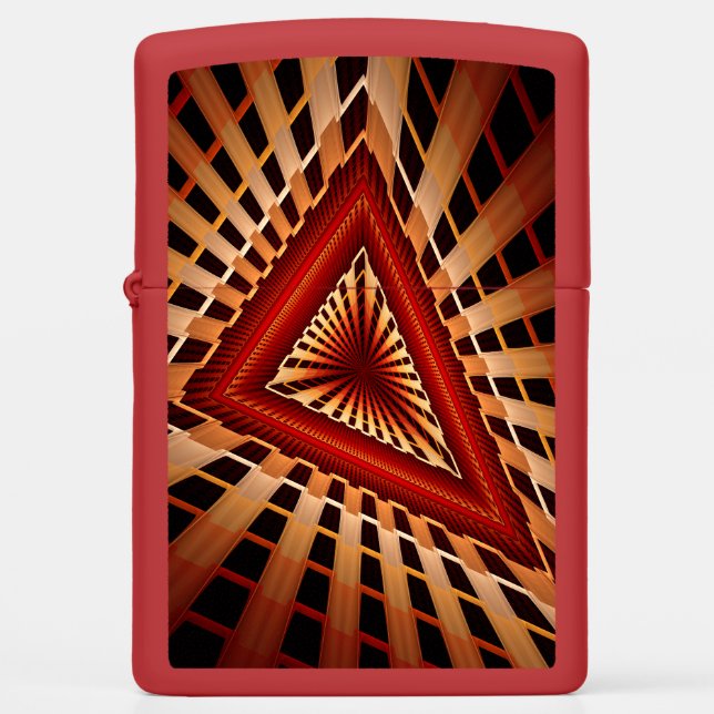 3D Fantasy Network Modern Fractal Graphic Design Zippo Lighter (Front)