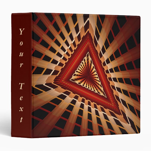 3D Fantasy Network Modern Fractal Graphic Text 3 Ring Binder (Front/Spine)