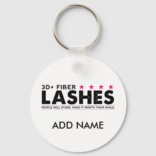 3d Fiber Lashes Personalized Keychain