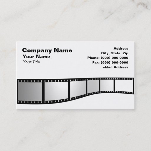Customizable 3D Film Strip Business Card