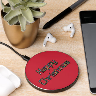 3D First Christmas: Happy Christmas | natural colo Wireless Charger