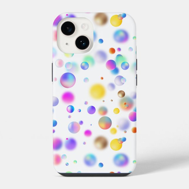 3D Floating Balls Pattern. No BG Iphone Case (Back)