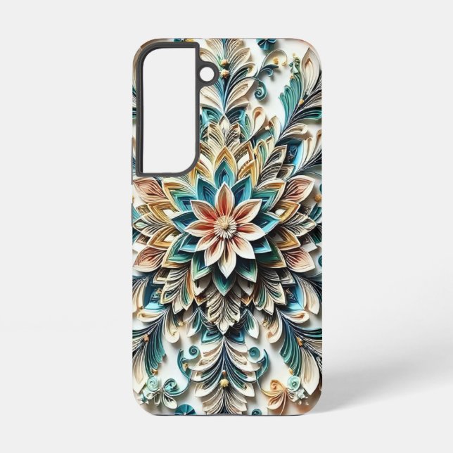 3D Floral Design Samsung Galaxy Case (Back)