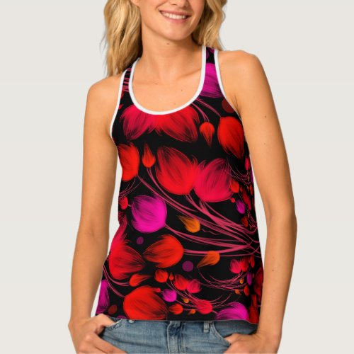 3d Floral patterns  Tank Top