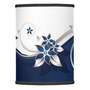 3D flowers blue and white Table Lamp
