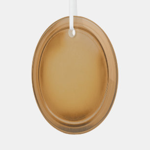 3D Foil Seal Elegant Excellence Award Medal Bronze Glass Ornament