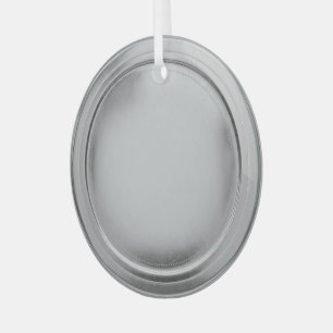 3D Foil Seal Elegant Excellence Award Medal Silver Glass Ornament