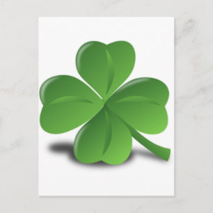 3D Four Leaf Clover Postcard