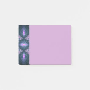 3D Fractal Art Abstract Pattern Blue Purple Pink Post-it Notes