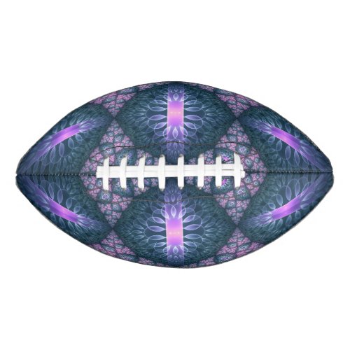 3D Fractal Art Pattern Turquoise Purple Pink Football