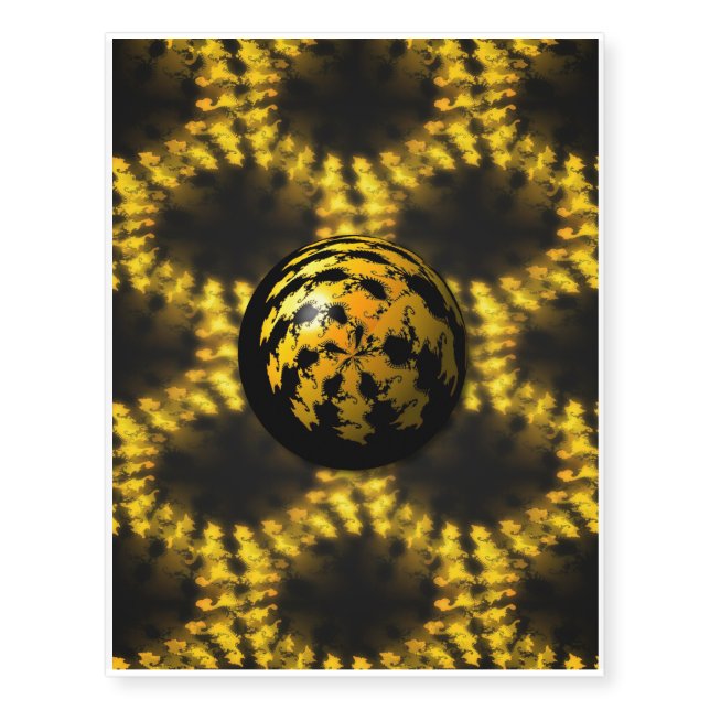 3d Fractal Ball Temporary Tattoos (Front)