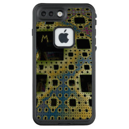 3D Fractal Geek Monogram personalized iPhone Case