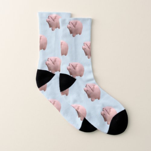 3D Funny 1 Pig Year Birthday choose color Socks