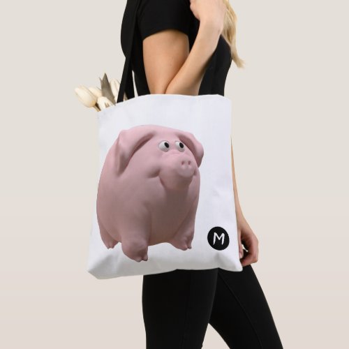 3D Funny Pig Year Monogram choose color Bag 2