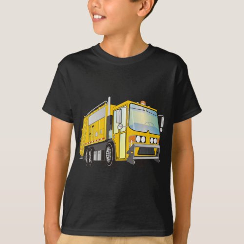 3d Garbage Truck Yellow T_Shirt