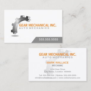 3D Gear Mechanical Business Card