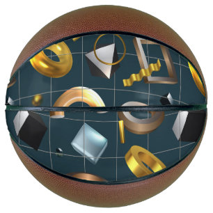 3D Geometric Pattern Basketball