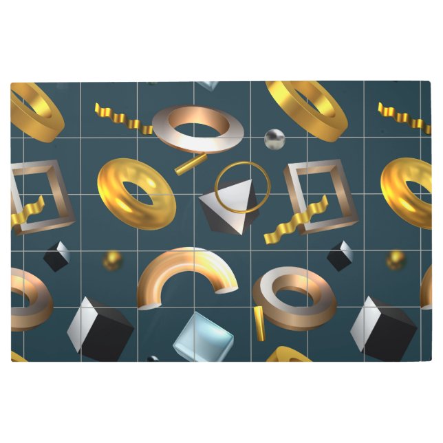 3D Geometric Pattern Metal Print (Front)