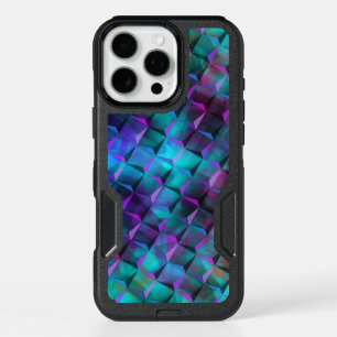 3D geometric shapes, stained pink to bluish lilac iPhone 16 Pro Max Case