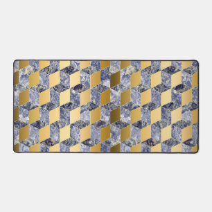 3D Geometric Squares Desk Mat