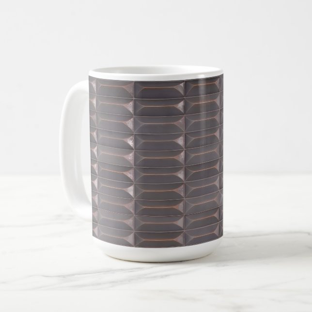 3D Geometric Tile Coffee Mug (Front Left)