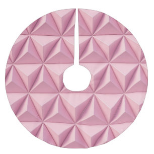 3D geometric triangles: minimalistic background. Brushed Polyester Tree Skirt