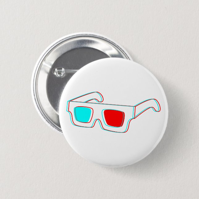 3D Glasses design Button (Front & Back)