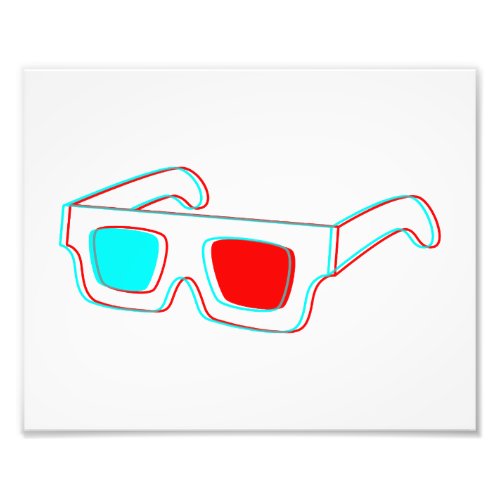 3D Glasses design Photo Print