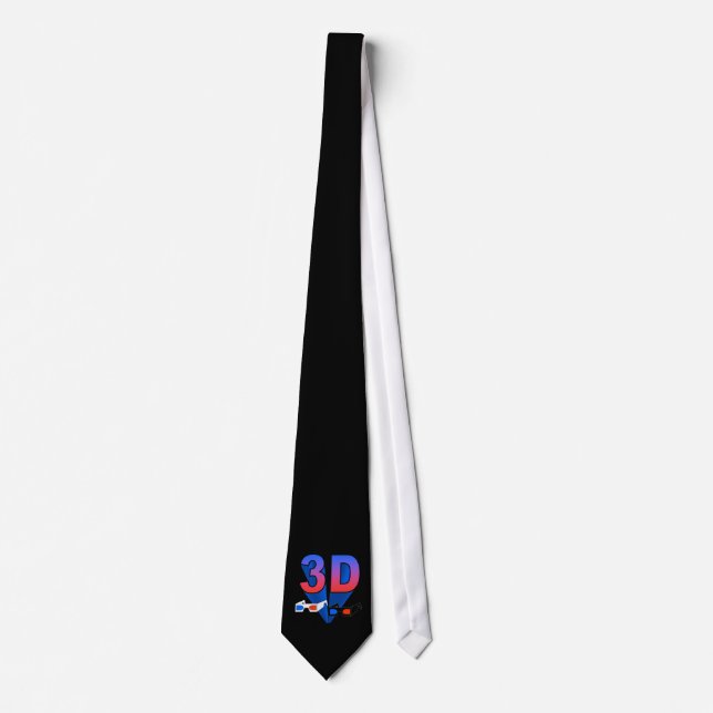 3D Glasses (str8 up) Neck Tie (Front)