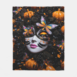 3d glitter witch pumpkins butterflies fleece blanket