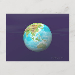 3D Globe 6 Postcard