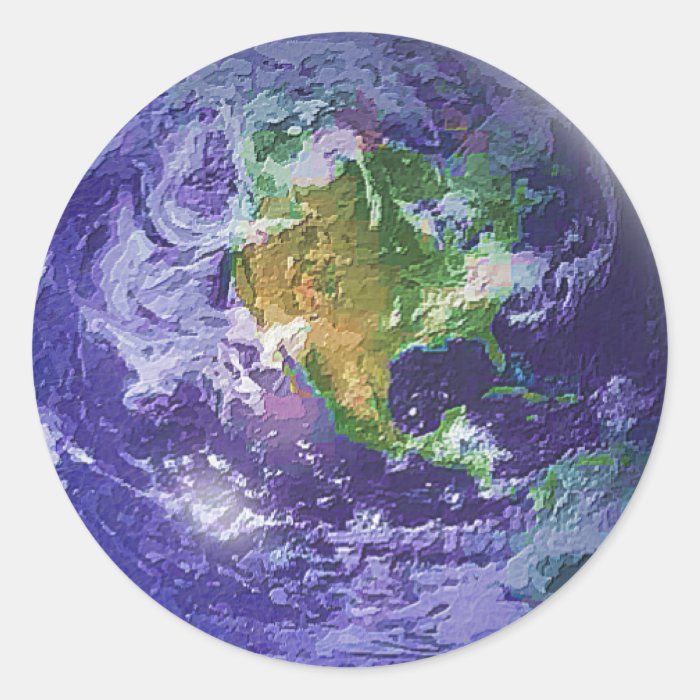 3D Globe Earth Day Classic Round Sticker Zazzle