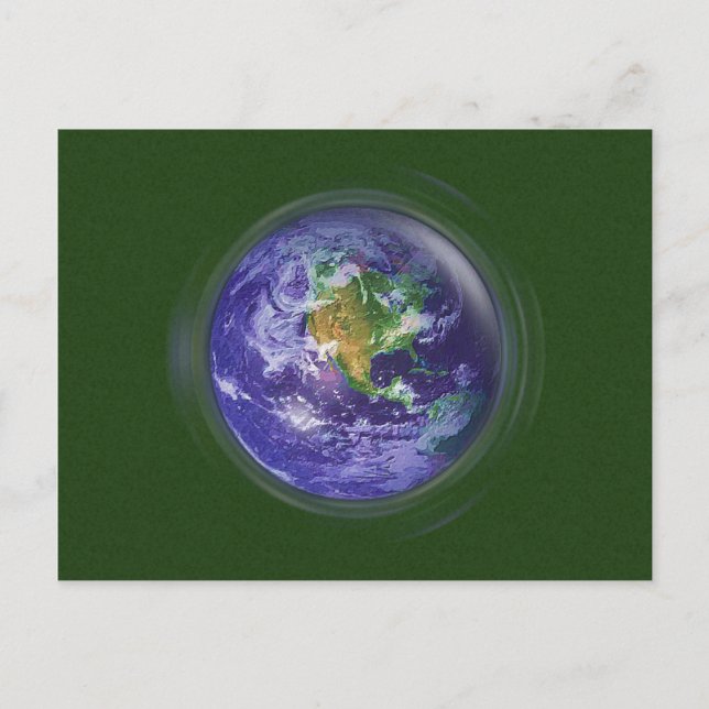 3D Globe Earth Day Postcard (Front)