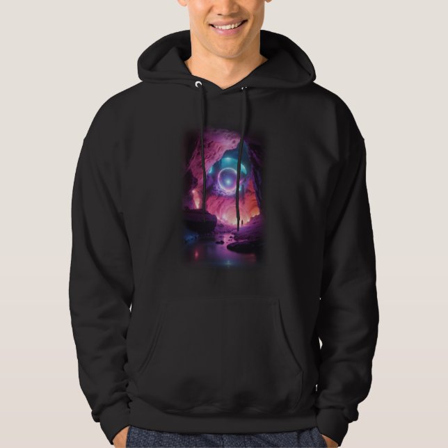 3D Glowing Stone Pink  Hoodie (Front)