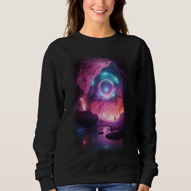 3D Glowing Stone Pink  Sweatshirt (Front)