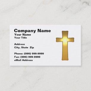 3D Gold Cross Business Card