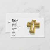 3D Gold Cross Business Card (Front/Back)