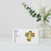 3D Gold Cross Business Card (Standing Front)