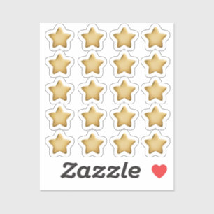 3D Gold Foil Seal Award Achievement Medal Star Sticker