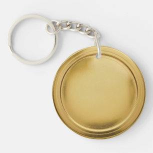 3D Gold Foil Seal Elegant Excellence Award Medal Keychain