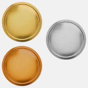 3D Gold Foil Seal Elegant Excellence Award Medal Labels