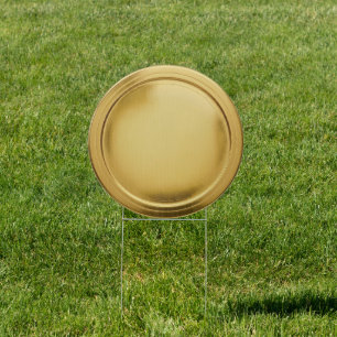3D Gold Foil Seal Elegant Excellence Award Medal Sign