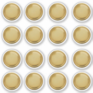 3D Gold Foil Seal Elegant Excellence Award Medal Sticker