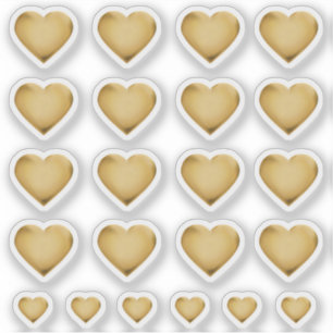 3D Gold Foil Seal Heart Excellence Award Medal Sticker