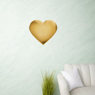 3D Gold Foil Seal Heart Excellence Award Medal Wall Decal