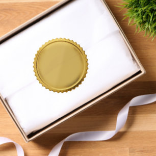3D Gold Foil Seal Starburst Excellence Award Medal