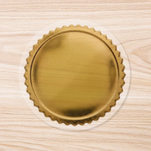3D Gold Foil Seal Starburst Excellence Award Medal