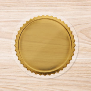 3D Gold Foil Seal Starburst Excellence Award Medal