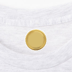 3D Gold Foil Seal Starburst Excellence Award Medal Labels