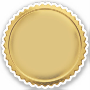 3D Gold Foil Seal Starburst Excellence Award Medal Sticker